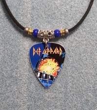 Handmade Def Leppard Aluminum Guitar Pick Necklace