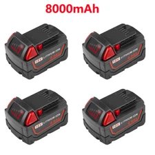4PC for Milwaukee for M18 8.0Ah Lithium Extended Capacity Battery 48-11-1850