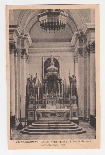 CARTOLINA VALDOBBIADENE CHIESA ARCIPRETALE DI SANTA MARIA ASSUNTA RIF 15438