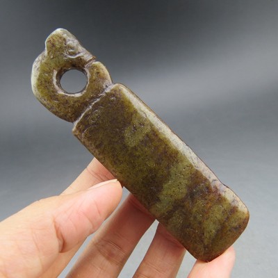 Chinese old jade,Hongshan culture,hetian jade, rare dragon axe, pendant R059