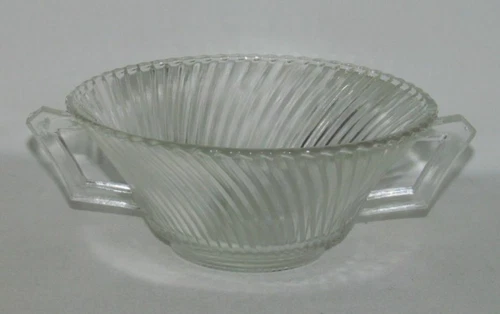 Federal Glass DIANA Crystal 2-Handled Cream Soup Bowl