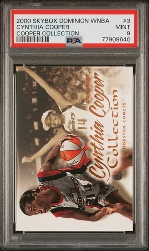 2000 SKYBOX DOMINION WNBA #3 CYNTHIA COOPER COLLECTION PSA 9 Houston Comets