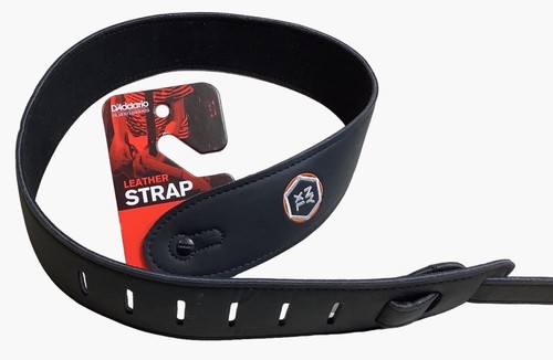 Guitar Strap D’Addario Planet Waves Leather Black Extra Long Classic