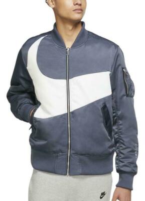 Nike Sportswear Swoosh Bomber Jacket size L LARGE DD6055-437 REVERSABLE utility