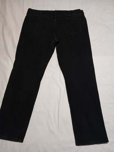 Men's Lee Regular Fit Straight Black Jeans Size 40X32 - Picture 3 of 10