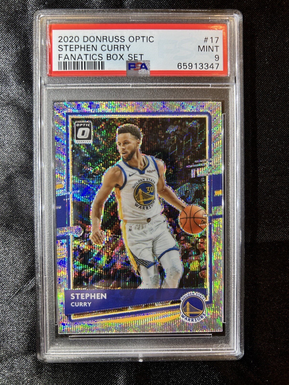2020 Donruss Optic #17 Stephen Curry Fanatics Silver PSA 9 Mint Warriors #1