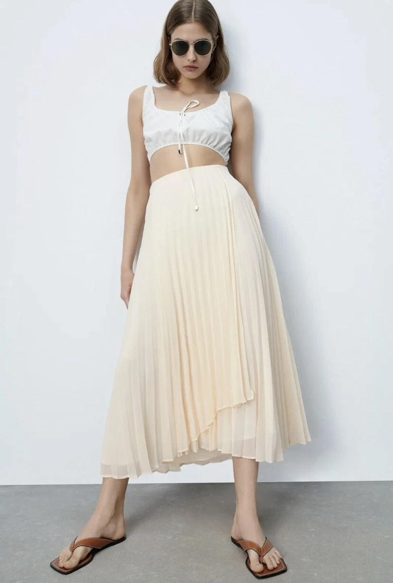 Plus size pleated skirt zara top