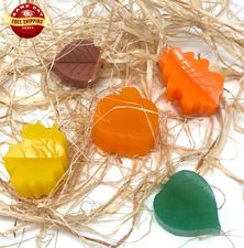 FRESH HANDMADE MINI AUTUMN LEAVES HAND GLYCERIN SHEA BUTTER SOAP BARS 