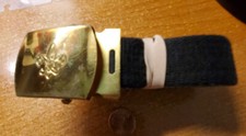 BSA Scout belt and buckle two color tan black cj