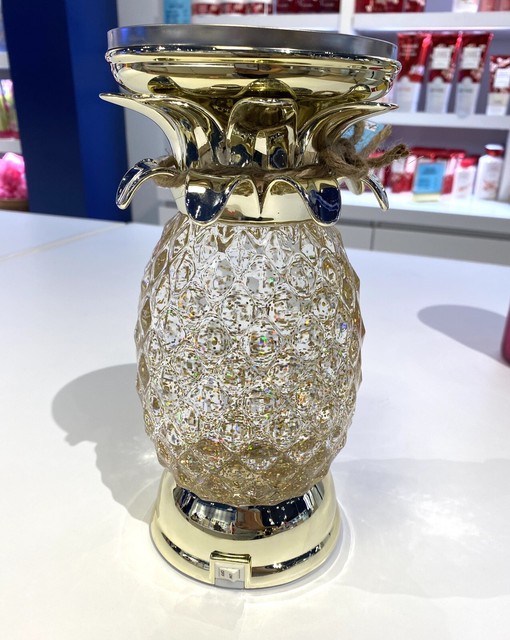 pineapple water globe candle holder