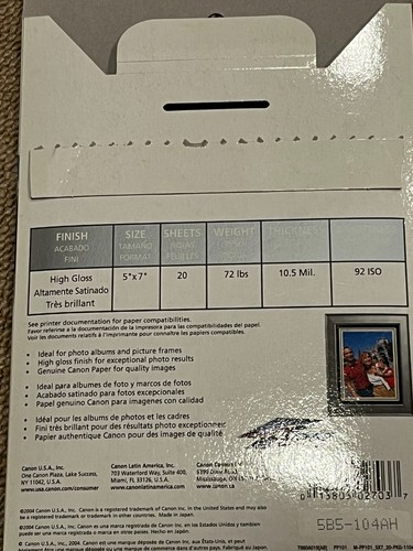 Canon Photo Paper Plus - Glossy - 5x7 - 16 of 20 sheets for inkjet printers - 第 4/4 張圖片