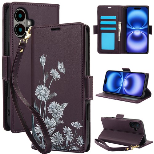 For iPhone 16e 16 15 14 13 12 Pro Max XR 8 7 Magnetic Leather Wallet Case Cover - Picture 59 of 96