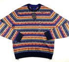 Tommy Hilfiger Sweater Men's Xxl Preppy Designer Multicolor Holidays Nwt New