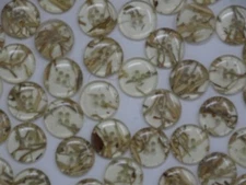 Crystal Wheat Clear Acrylic 4-Hole Buttons with Character 23mm Lot of 10 B40-2