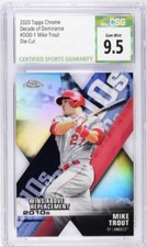 MIKE TROUT 2020 TOPPS CHROME DECADE OF DOMINANCE DIE-CUT REFRACTOR CSG 9.5 GEM