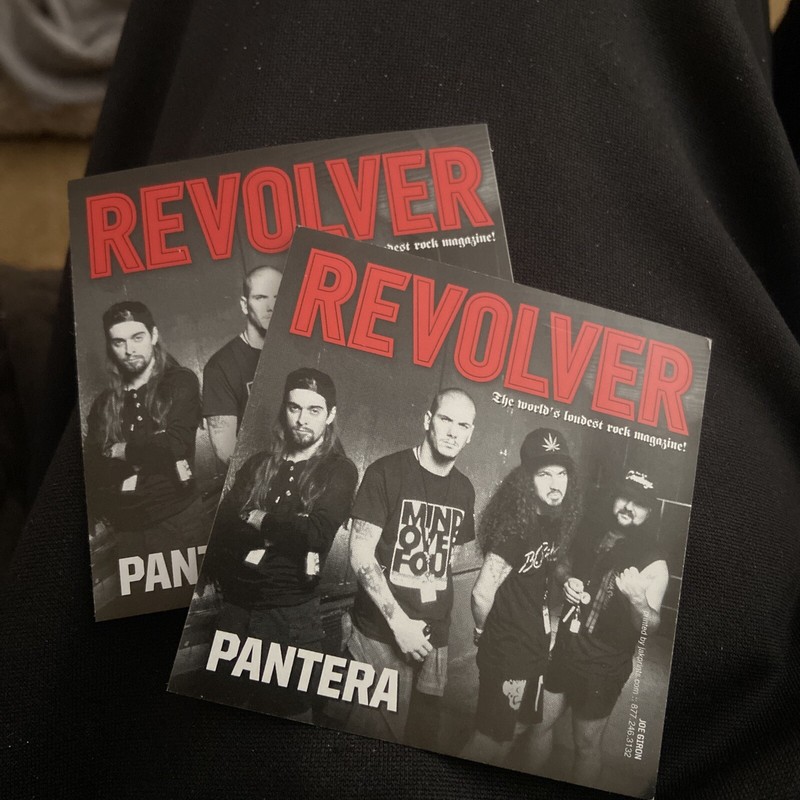 Pantera Revolver Magazine stickers. Rare!!