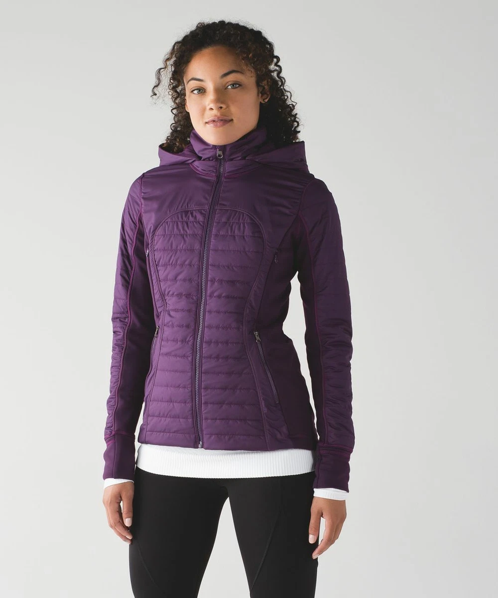 Lululemon First Mile Jacket size 4 Darkest Magenta NWT Purple Winter Run  Coat