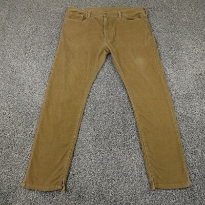 Levis Jeans Mens 38X32 Brown Corduroy Pants 512 Slim Taper Cord