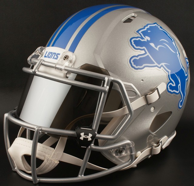 ***CUSTOM*** DETROIT LIONS Full Size NFL Riddell SPEED Football Helmet