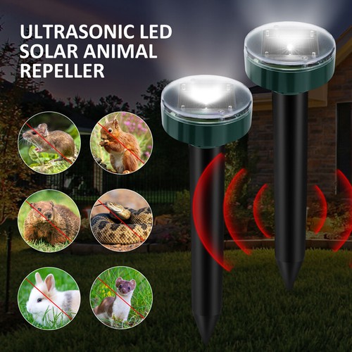 Solar Power Animal Ultrasonic Repellent Mice Gopher Mole Pest Snake Repeller LED - Picture 24 of 42