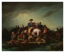 PRESIDENT GEORGE WASHINGTON CROSSING THE DELAWARE RIVER PAINTING 8X10 PHOTO