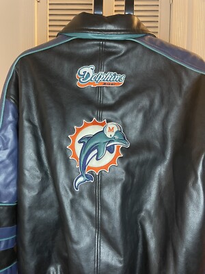 Dolphins レザー ジャケット NFL Miami Dolphins Leather Jacket Team Sports Football Coat By G