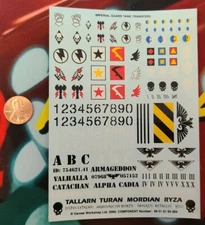 Warhammer 40k Space Marines Imperial Guard Tank Transfer Lot Also Fits Primaris 