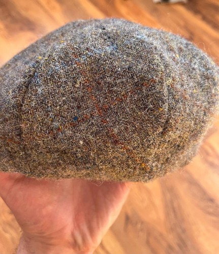 Cappellino piatto Harris tweed lana spina di pesce driver taglia S - Foto 7 di 10