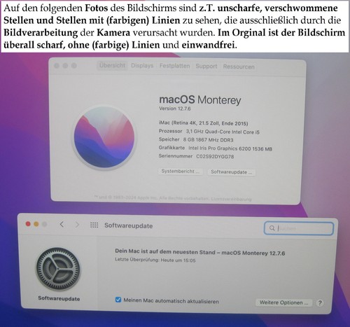 Apple iMac 16,2 A1418 21,5" 4K Core i5 1 TB Monterey 12.7 Office 16.89 STARTKLAR - Photo 3/24