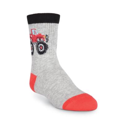 Boy's Big Truck Crew Socks-K.BELL-for boys who love Big trucks-Shoe Size 7.5-13