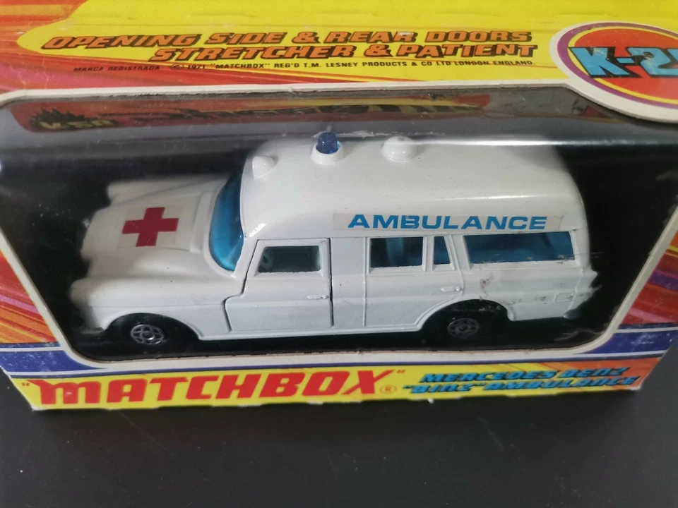 MATCHBOX SPEED KINGS K-26 MERCEDES BENZ BINZ AMBULANCE - Immagine 3 di 4