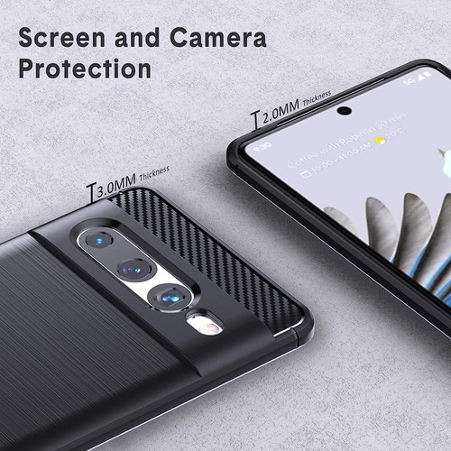 Protective Case for Google Pixel 7 Pro Phone Case Slim Cover Case Black - Picture 2 of 7