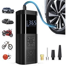 Car Tyre Inflator Cordless Digital USB Rechargeable Tire Air 3X Faster 150PSI UK