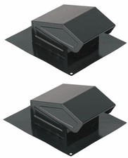 Pair Of Broan-NuTone 636 Black Steel Roof Ven...