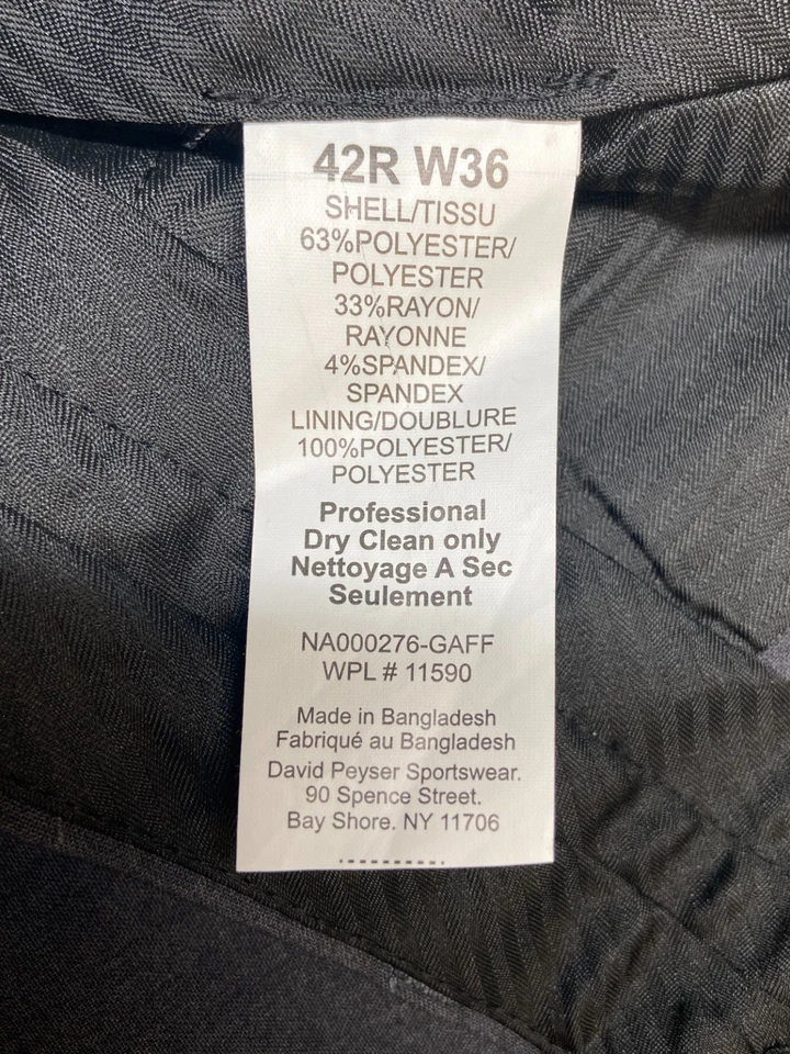 NEW NAUTICA Mens Gray STRETCH ATHLETIC FIT Business Dress Pants Slacks 36Wx32L - Image 4 of 4