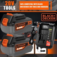 20V 8.0Ah MAX Lithium-ion Battery for Black and Decker 20 Volt LBXR20/Charger