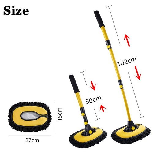 Telescopic Car Wash Mop Brush | Long Handle, Retractable, Bendable Car Cleaner T - Picture 10 of 24