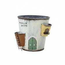 Castle Planter Drainage Hole Iron Planter Pot