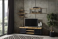 Pionierzeit MöBel Schrank Sideboard Holz Rtv Lowboard Regal 3Tlg. Set-