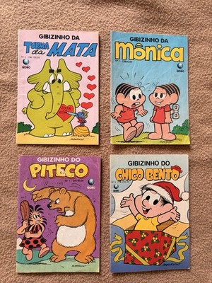 4x Turma da Monica Comic Booklet Gibizinho Brazil Brazil 90s Português Rare