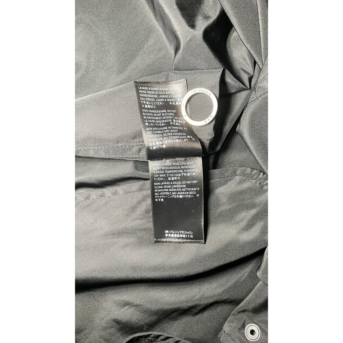2018 Balenciaga Tattoo Back Black Oversized Coach Jacket Sz 44 | eBay