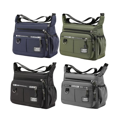 Herren Umhängetasche Satchel Reißverschluss Lässig Mehrere Taschen