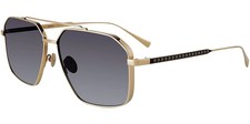 John Varvatos Men's Gold-Tone Navigator Sunglasses SJV563580GOL - Made in Japan