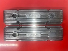 Weiand Chevrolet Ansen Valve Covers Small Block Finned Aluminum Vintage Nice
