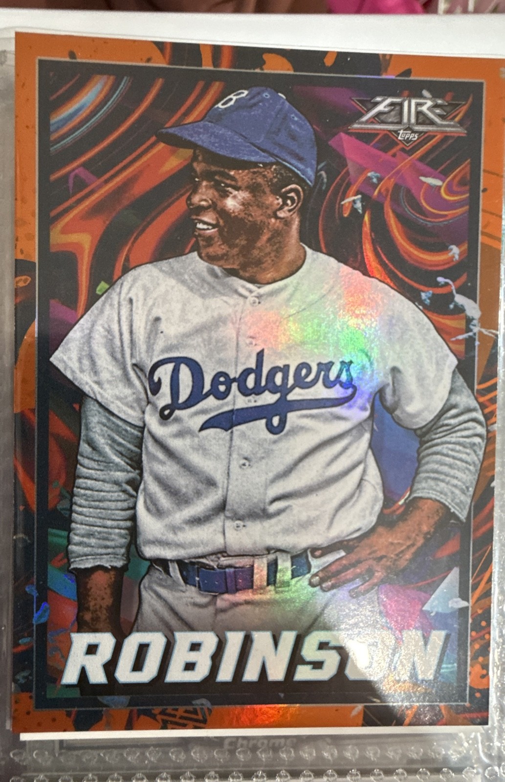 2022 Topps Fire - Jackie Robinson #174 Orange /299