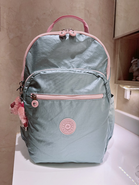 NWT Kipling Seoul 15" laptop Large Backpack in Pixie Green 45cm