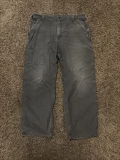 Cahartt Men’s Pants Grey Relaxed Fit 42x36 Carpenter Workwear
