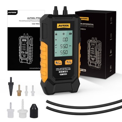 Portable Digital Manometer Differential Air Pressure Gauge HVAC Gas Meter Tester