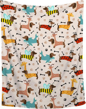 Dachshund Blanket,Dachshund Dog Throw Blanket Dog Lovers Gifts for Women,Lightwe