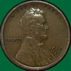 1916-S Lincoln Wheat Cent Fine F Coin #34924